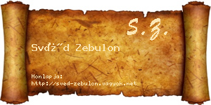 Svéd Zebulon névjegykártya